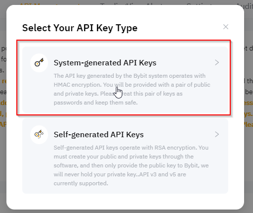 Bybit API Key Configuration Form