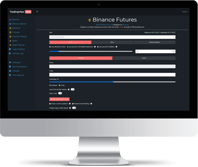 TradingView Hub Desktop Interface